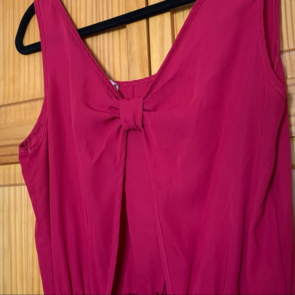 Springy pink bow back dress